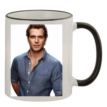 Henry Cavill 11oz Colored Rim & Handle Mug