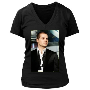 Henry Cavill Women's Deep V-Neck TShirt