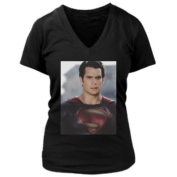 Henry Cavill Women's Deep V-Neck TShirt