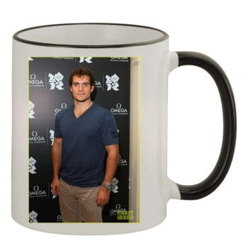 Henry Cavill 11oz Colored Rim & Handle Mug