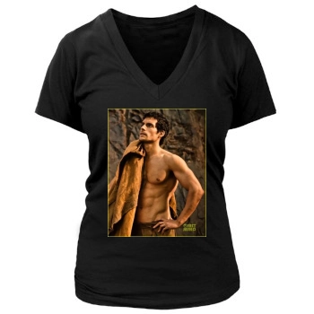 Henry Cavill Women's Deep V-Neck TShirt