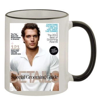 Henry Cavill 11oz Colored Rim & Handle Mug