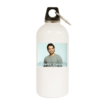 Henry Cavill White Water Bottle With Carabiner