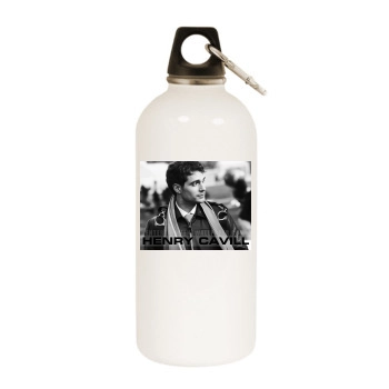 Henry Cavill White Water Bottle With Carabiner