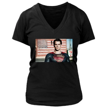 Henry Cavill Women's Deep V-Neck TShirt