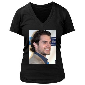 Henry Cavill Women's Deep V-Neck TShirt