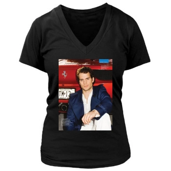 Henry Cavill Women's Deep V-Neck TShirt