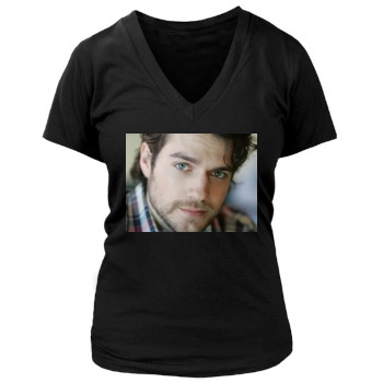 Henry Cavill Women's Deep V-Neck TShirt