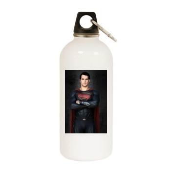 Henry Cavill White Water Bottle With Carabiner