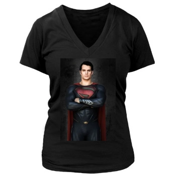 Henry Cavill Women's Deep V-Neck TShirt