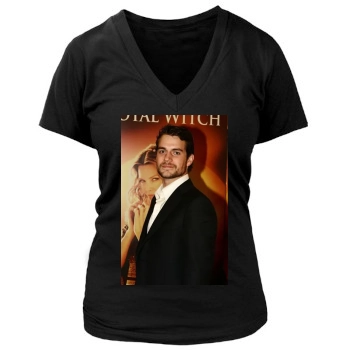 Henry Cavill Women's Deep V-Neck TShirt