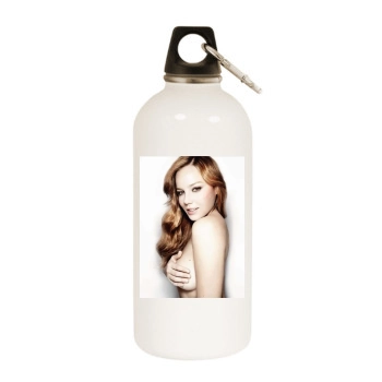 Abbie Cornish White Water Bottle With Carabiner