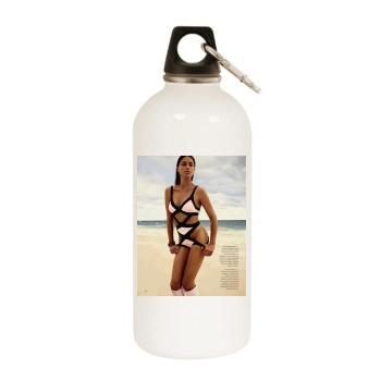 Adriana Lima White Water Bottle With Carabiner