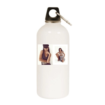 Adriana Lima White Water Bottle With Carabiner