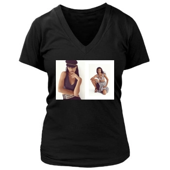 Adriana Lima Women's Deep V-Neck TShirt