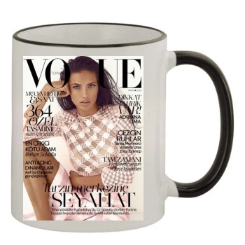 Adriana Lima 11oz Colored Rim & Handle Mug