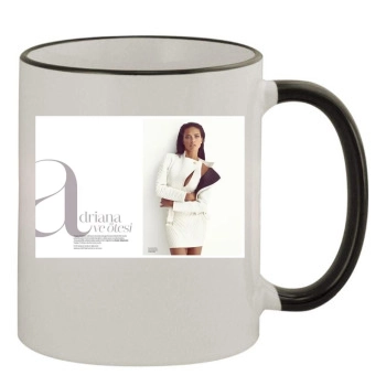 Adriana Lima 11oz Colored Rim & Handle Mug