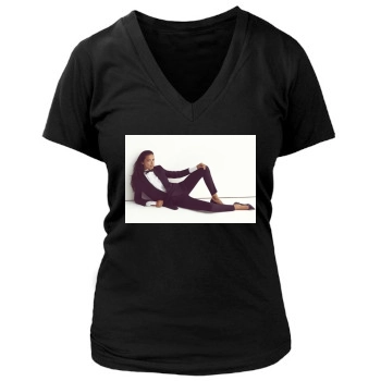 Adriana Lima Women's Deep V-Neck TShirt