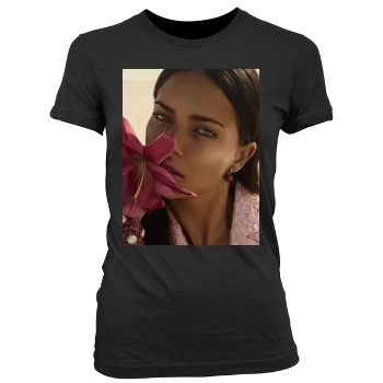 Adriana Lima Women's Junior Cut Crewneck T-Shirt