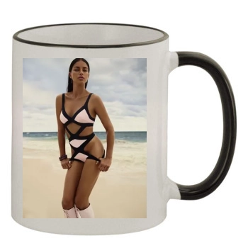 Adriana Lima 11oz Colored Rim & Handle Mug