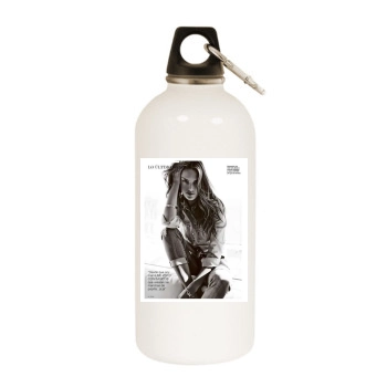 Alessandra Ambrosio White Water Bottle With Carabiner