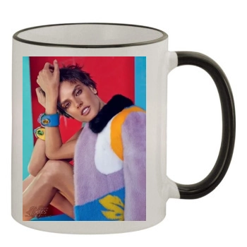 Alessandra Ambrosio 11oz Colored Rim & Handle Mug