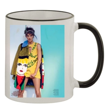 Alessandra Ambrosio 11oz Colored Rim & Handle Mug