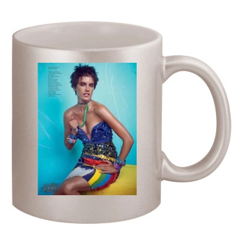 Alessandra Ambrosio 11oz Metallic Silver Mug