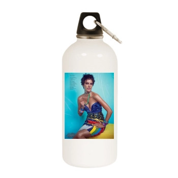 Alessandra Ambrosio White Water Bottle With Carabiner