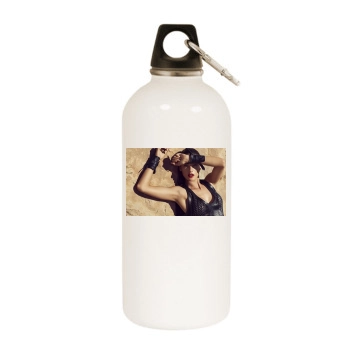 Alessandra Ambrosio White Water Bottle With Carabiner