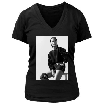 Alessandra Ambrosio Women's Deep V-Neck TShirt