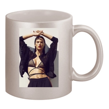 Alessandra Ambrosio 11oz Metallic Silver Mug