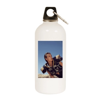 Alessandra Ambrosio White Water Bottle With Carabiner