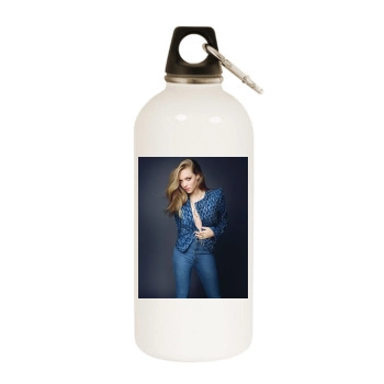 Amanda Seyfried White Water Bottle With Carabiner