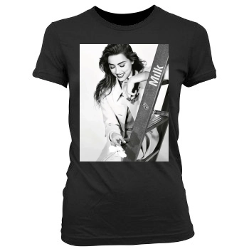 Amber Heard Women's Junior Cut Crewneck T-Shirt