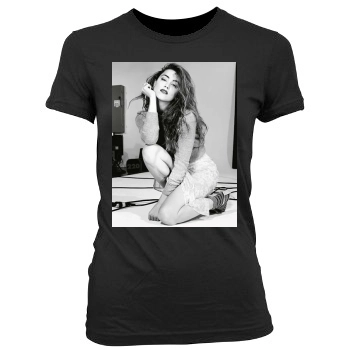 Amber Heard Women's Junior Cut Crewneck T-Shirt