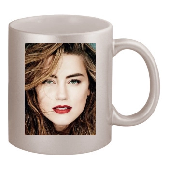 Amber Heard 11oz Metallic Silver Mug