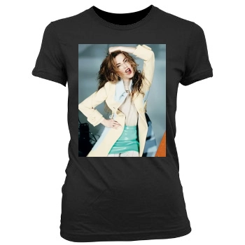 Amber Heard Women's Junior Cut Crewneck T-Shirt