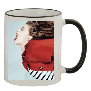 Amber Heard 11oz Colored Rim & Handle Mug