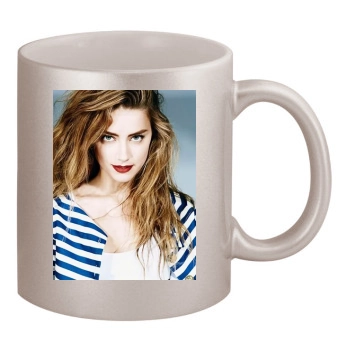 Amber Heard 11oz Metallic Silver Mug