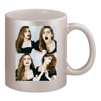 Amber Heard 11oz Metallic Silver Mug