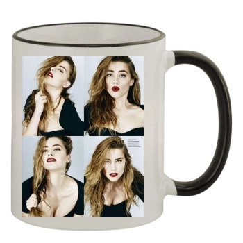 Amber Heard 11oz Colored Rim & Handle Mug