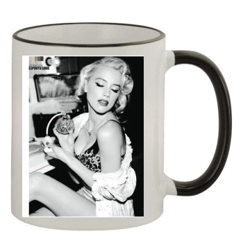 Amber Heard 11oz Colored Rim & Handle Mug