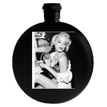 Amber Heard Round Flask