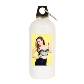 Alicia Silverstone White Water Bottle With Carabiner