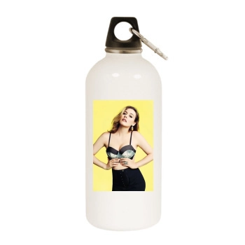 Alicia Silverstone White Water Bottle With Carabiner