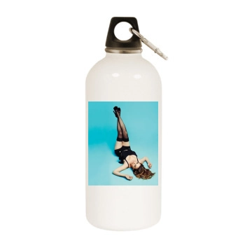 Alicia Silverstone White Water Bottle With Carabiner