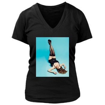 Alicia Silverstone Women's Deep V-Neck TShirt