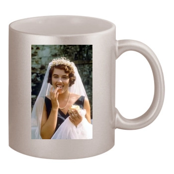 Elizabeth Hurley 11oz Metallic Silver Mug