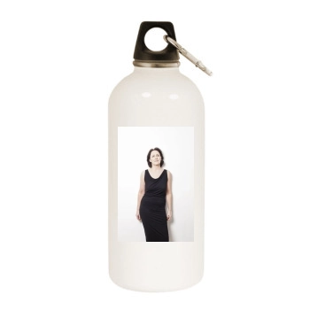 Fiona Shaw White Water Bottle With Carabiner